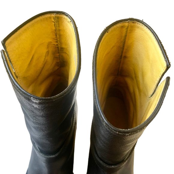 MADEWELL 1937 Biker Moto Boot Black Leather Pull On Ankle Strap Womens 7 - Picture 9 of 16